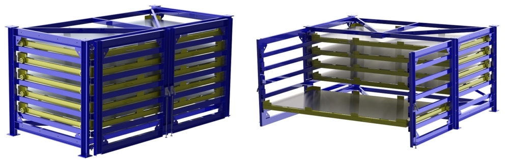 Выдвижные стеллажи для листового металла