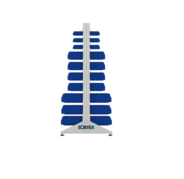 Стеллаж для пластиковых лотков SORTEX двухсторонний 1800x1000x800.05 — изображение 7