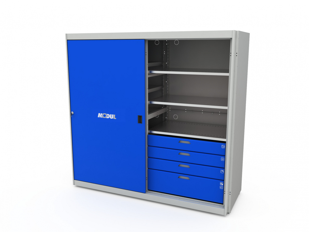 Шкаф для инструментов MODUL XXL 02 с раздвижными дверями сплошными